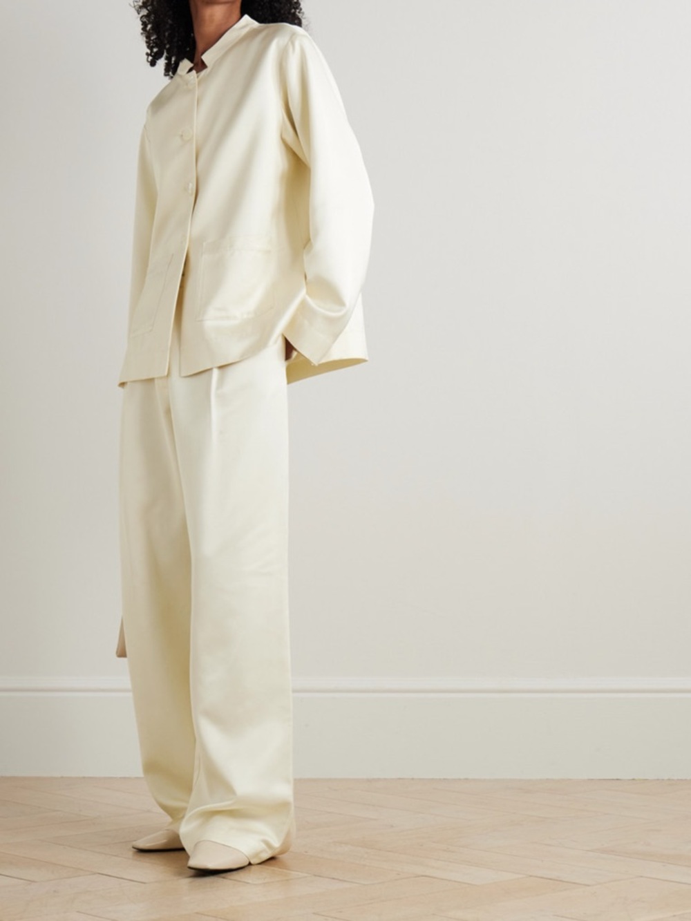 NWT Róhe drawstring Satin pants, FR 34 US 2 - Picture 2 of 5
